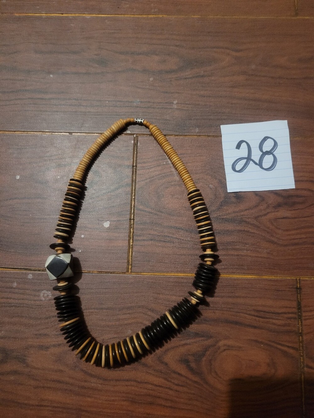 Handmade Brown and Black Beaded Women’s Necklace